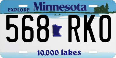 MN license plate 568RKO