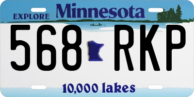MN license plate 568RKP