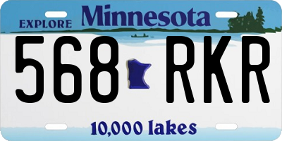 MN license plate 568RKR