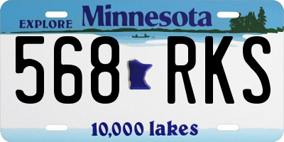 MN license plate 568RKS