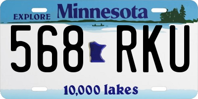 MN license plate 568RKU