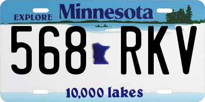 MN license plate 568RKV