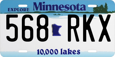 MN license plate 568RKX