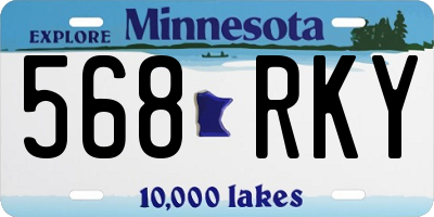 MN license plate 568RKY