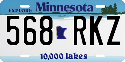 MN license plate 568RKZ