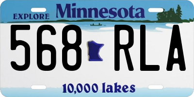 MN license plate 568RLA