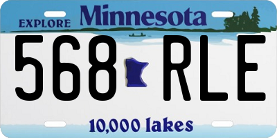 MN license plate 568RLE
