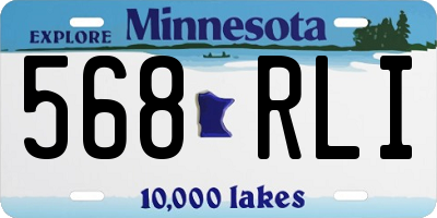 MN license plate 568RLI