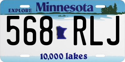MN license plate 568RLJ