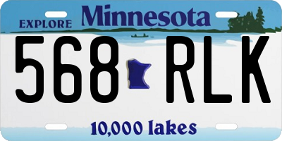 MN license plate 568RLK