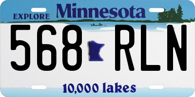MN license plate 568RLN