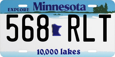MN license plate 568RLT