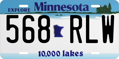 MN license plate 568RLW