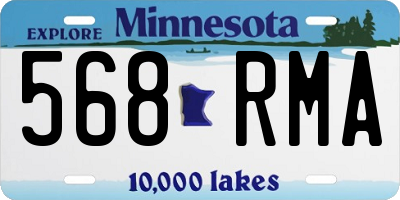 MN license plate 568RMA