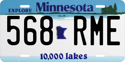 MN license plate 568RME