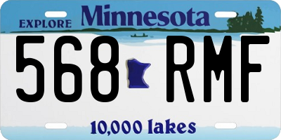 MN license plate 568RMF