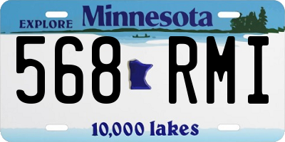 MN license plate 568RMI