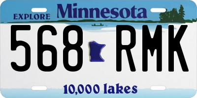 MN license plate 568RMK