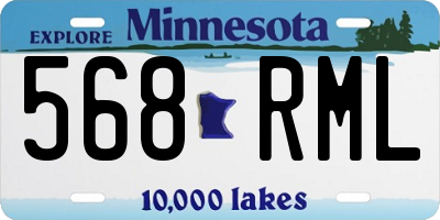 MN license plate 568RML