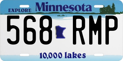 MN license plate 568RMP