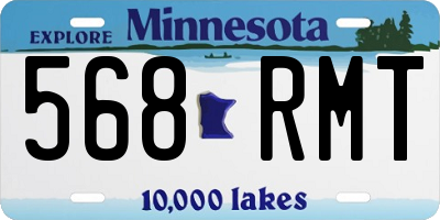 MN license plate 568RMT