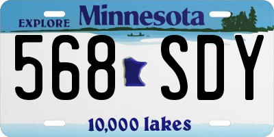 MN license plate 568SDY