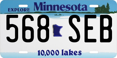 MN license plate 568SEB