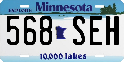 MN license plate 568SEH