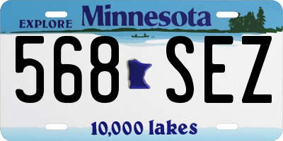 MN license plate 568SEZ