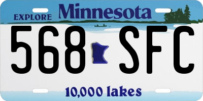MN license plate 568SFC