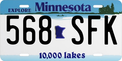 MN license plate 568SFK