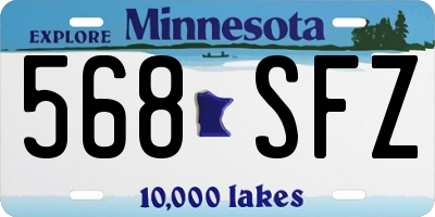 MN license plate 568SFZ