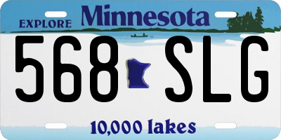 MN license plate 568SLG