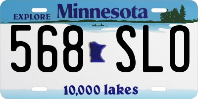 MN license plate 568SLO