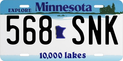 MN license plate 568SNK