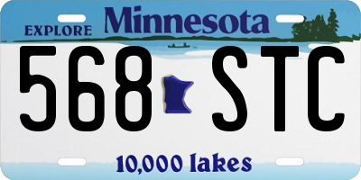 MN license plate 568STC