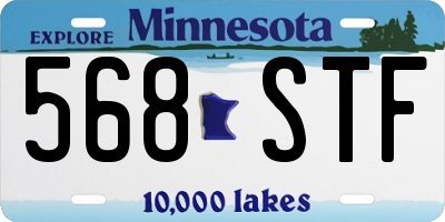 MN license plate 568STF