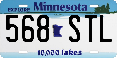 MN license plate 568STL