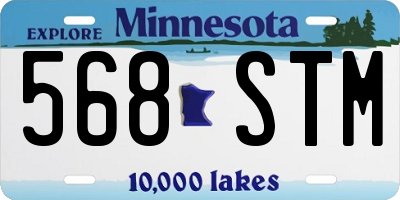MN license plate 568STM