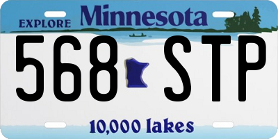 MN license plate 568STP