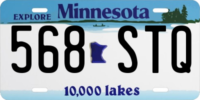 MN license plate 568STQ