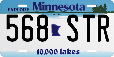MN license plate 568STR