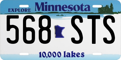 MN license plate 568STS