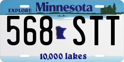 MN license plate 568STT