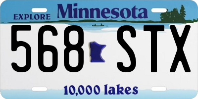 MN license plate 568STX