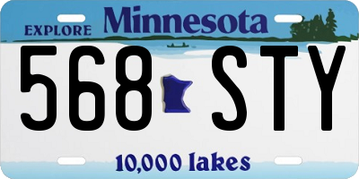 MN license plate 568STY