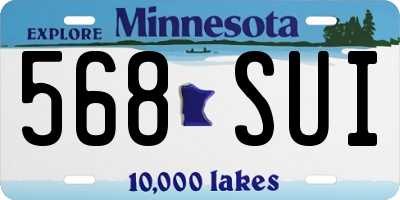 MN license plate 568SUI
