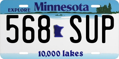 MN license plate 568SUP