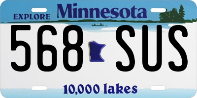 MN license plate 568SUS