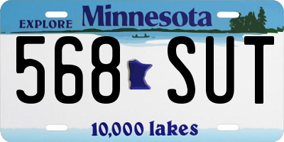 MN license plate 568SUT